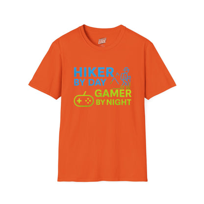 Hiker by Day, Gamer by Night Hiking Men's Basic T-Shirt
