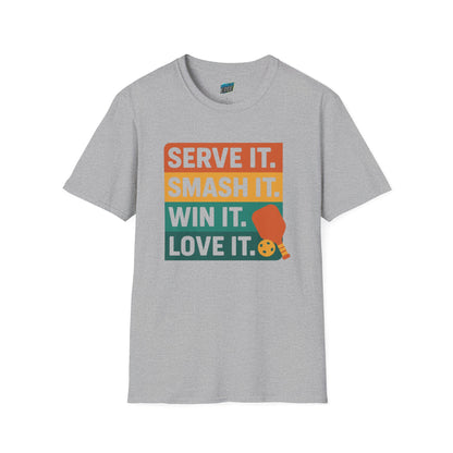 Serve it. Smash it. Win it. Love it. Pickleball Women's Basic T-Shirt