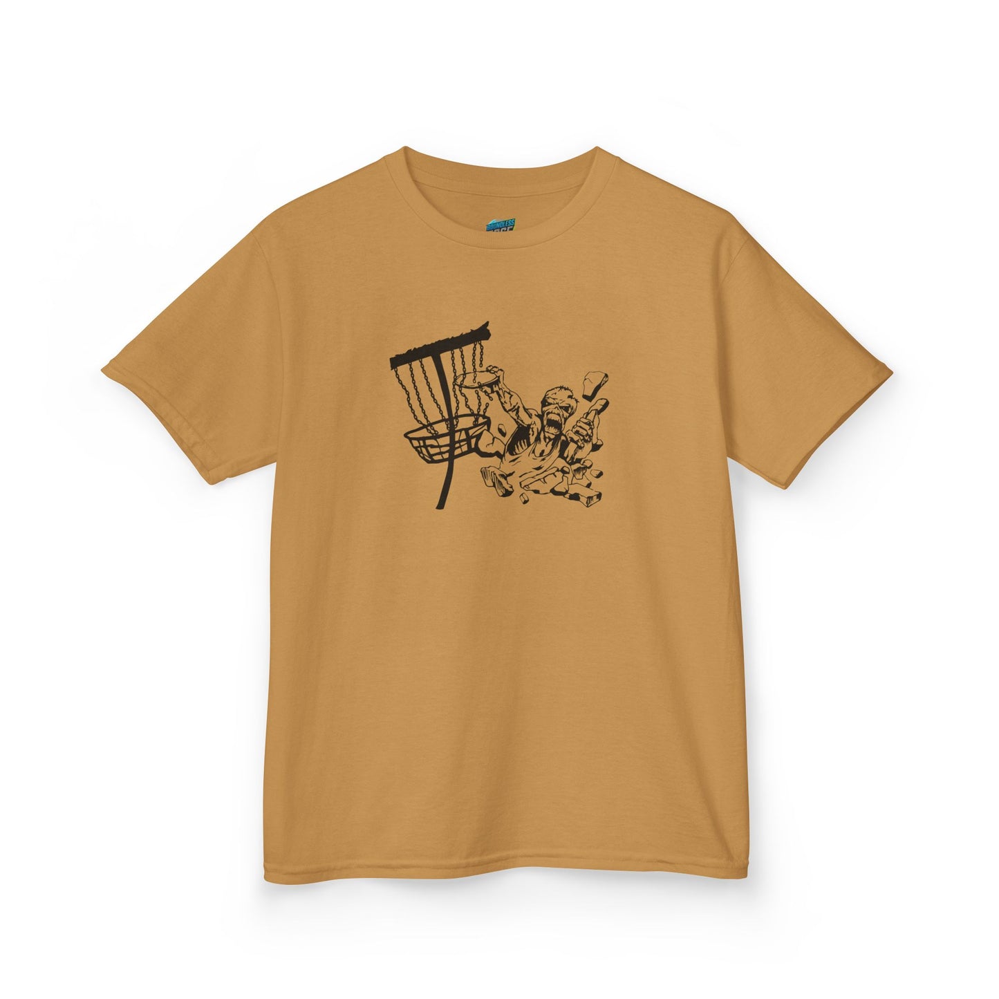 Putting Zombie Disc Golf Boys' Heavy Cotton T-Shirt