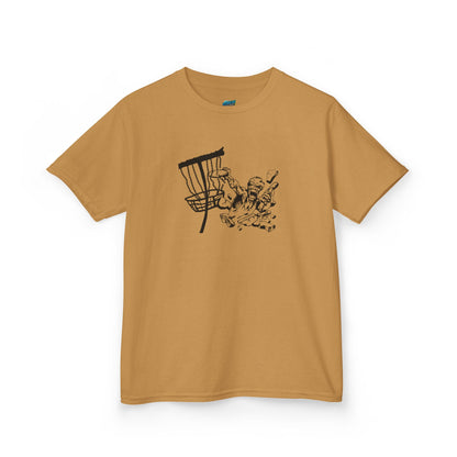 Putting Zombie Disc Golf Boys' Heavy Cotton T-Shirt
