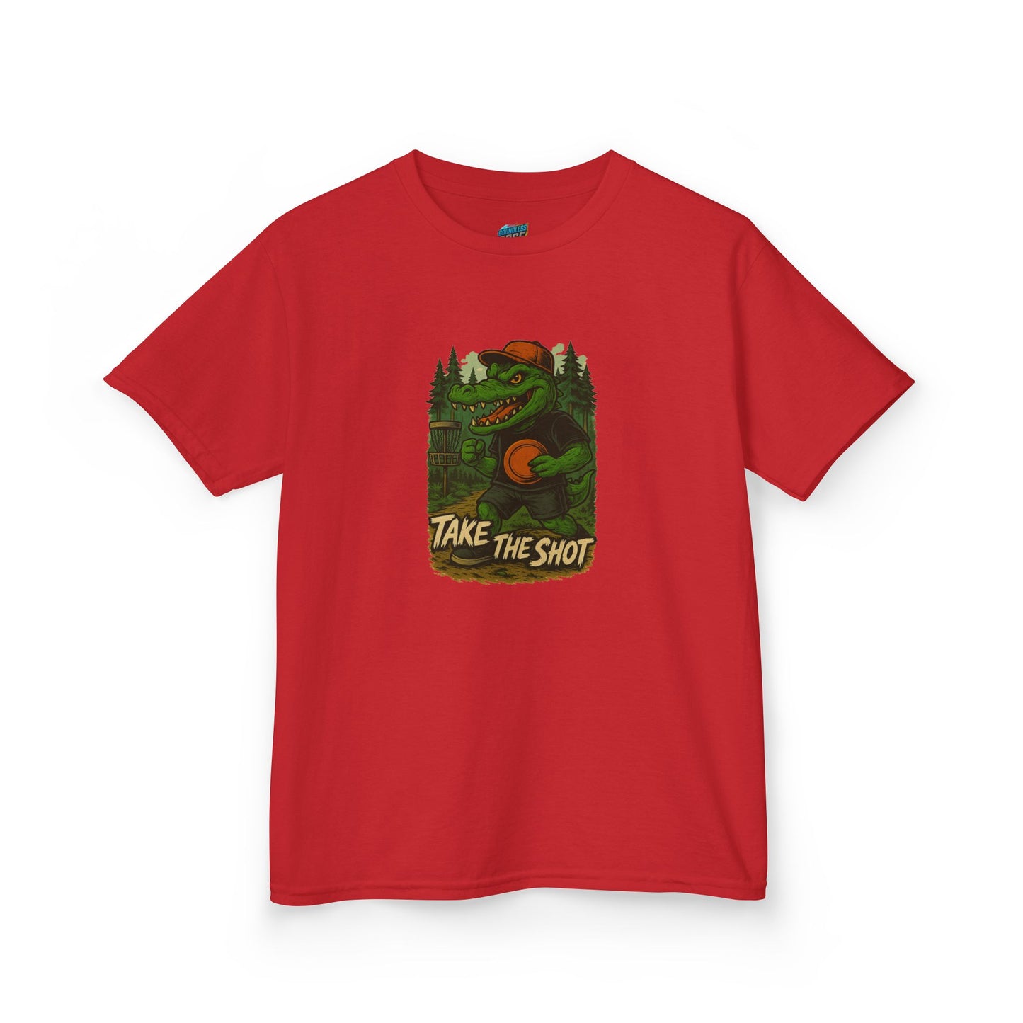 Take the Shot Disc Golf Edgy Gator Boys' Heavy Cotton T-Shirt
