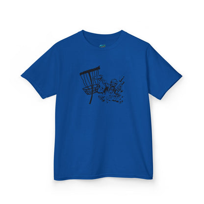 Putting Zombie Disc Golf Boys' Heavy Cotton T-Shirt