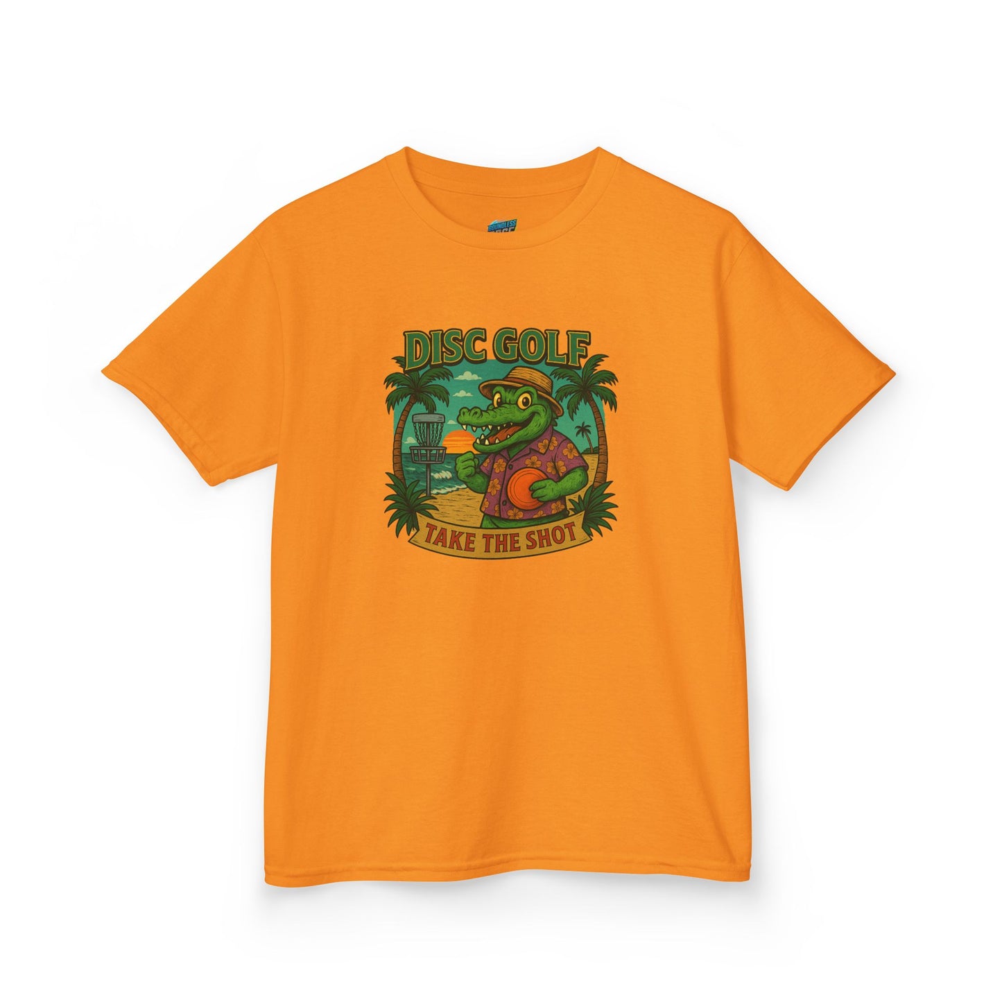 Take the Shot Disc Golf Gator Girls' Heavy Cotton T-Shirt
