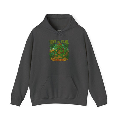 Hike the Trail – Explore More Hiking Men's Basic Heavy Blend Hoodie Sweatshirt