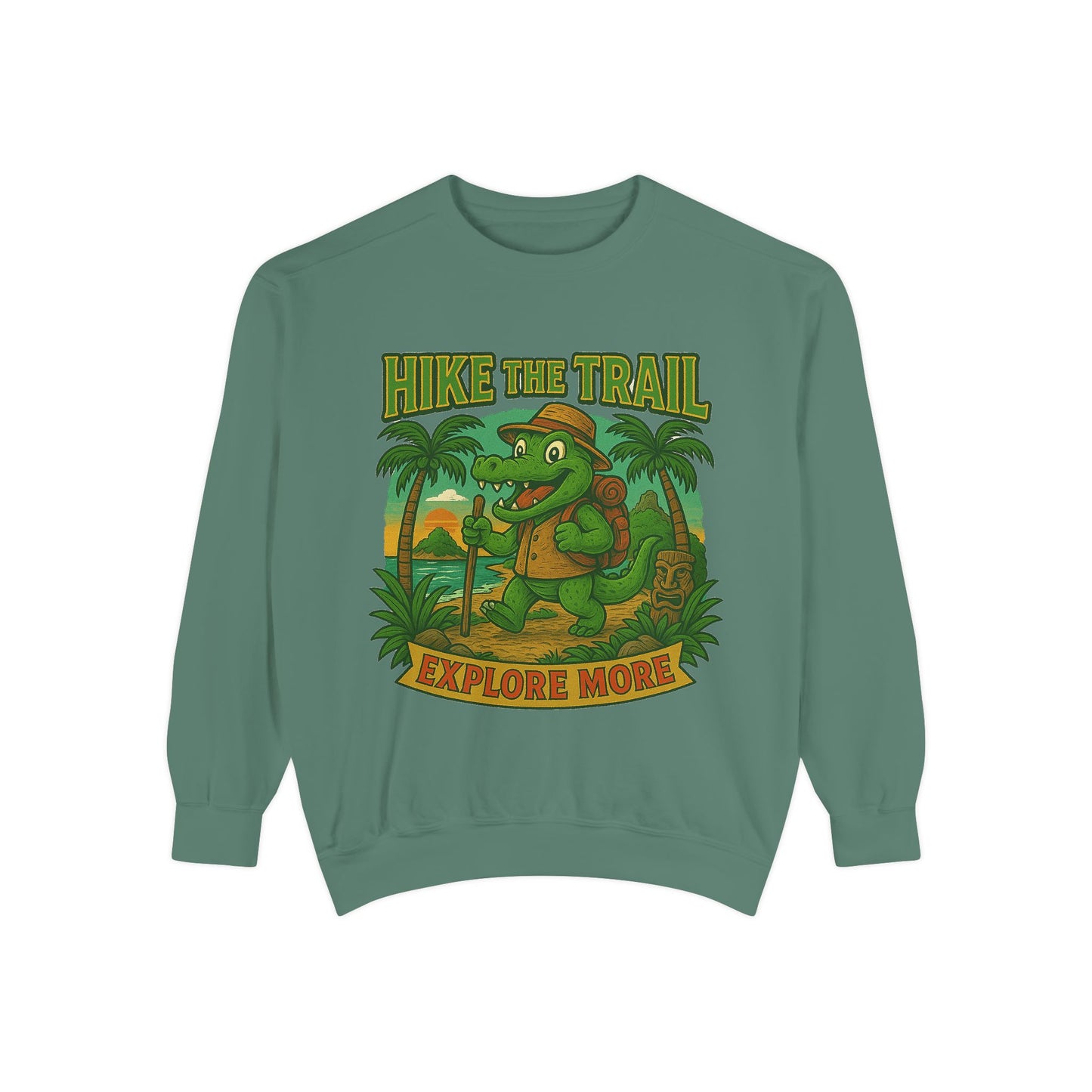 Hike the Trail Explore More Hiking Men's Premium Crewneck Sweatshirt