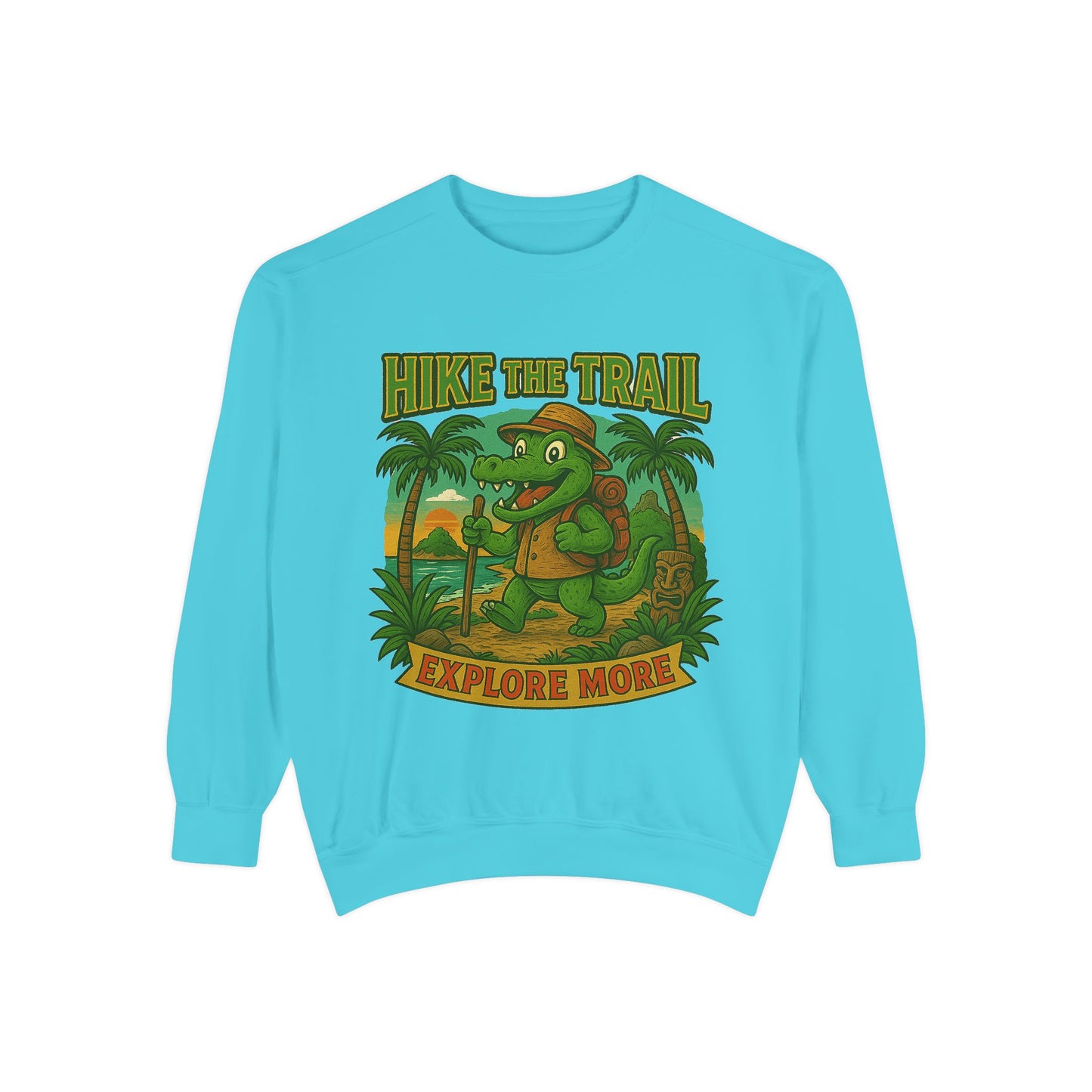 Hike the Trail Explore More Hiking Men's Premium Crewneck Sweatshirt