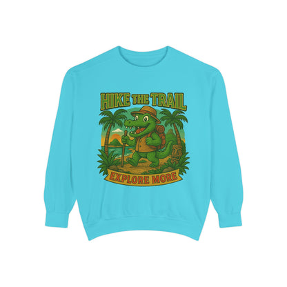 Hike the Trail Explore More Hiking Men's Premium Crewneck Sweatshirt