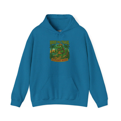 Hike the Trail – Explore More Hiking Men's Basic Heavy Blend Hoodie Sweatshirt