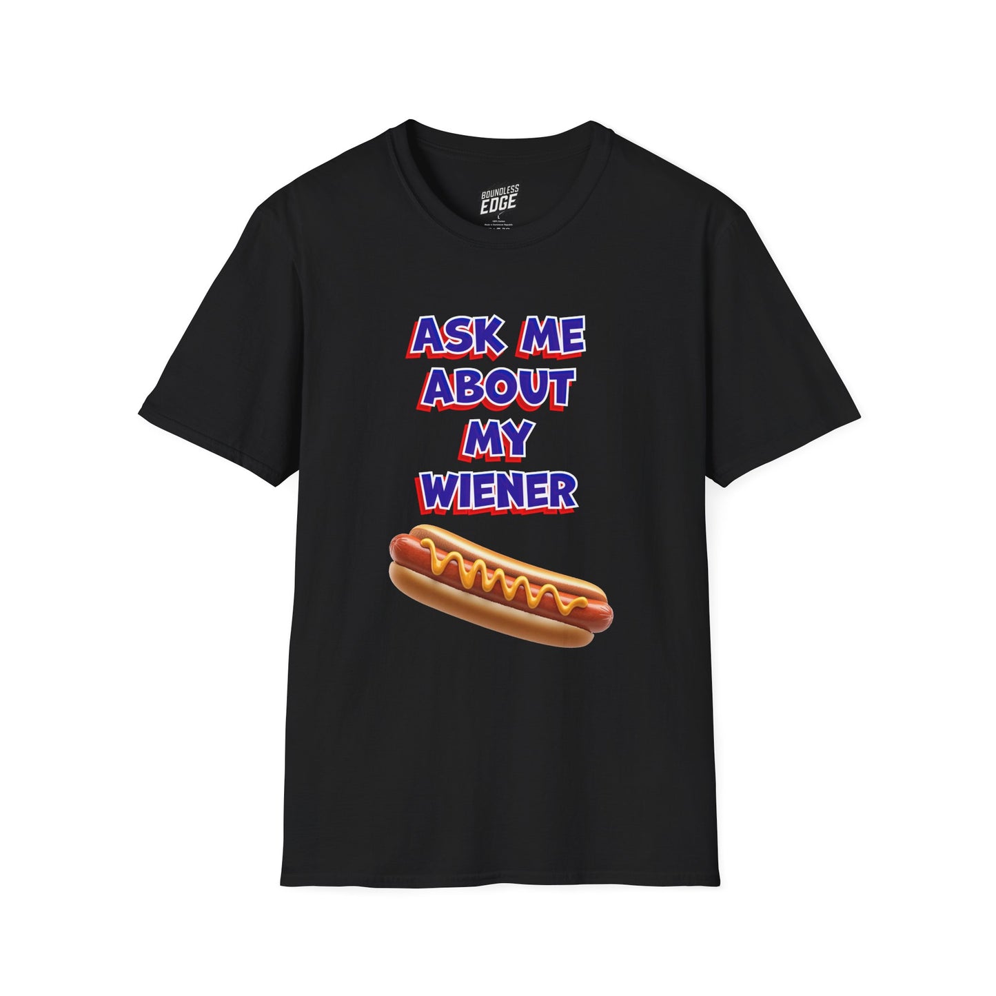 Ask Me About My Wiener Adult Humor Men's Basic T-Shirt