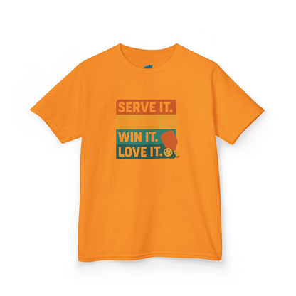 Serve it. Smash it. Win it. Love it. Classic Pickleball Girls' Heavy Cotton T-Shirt