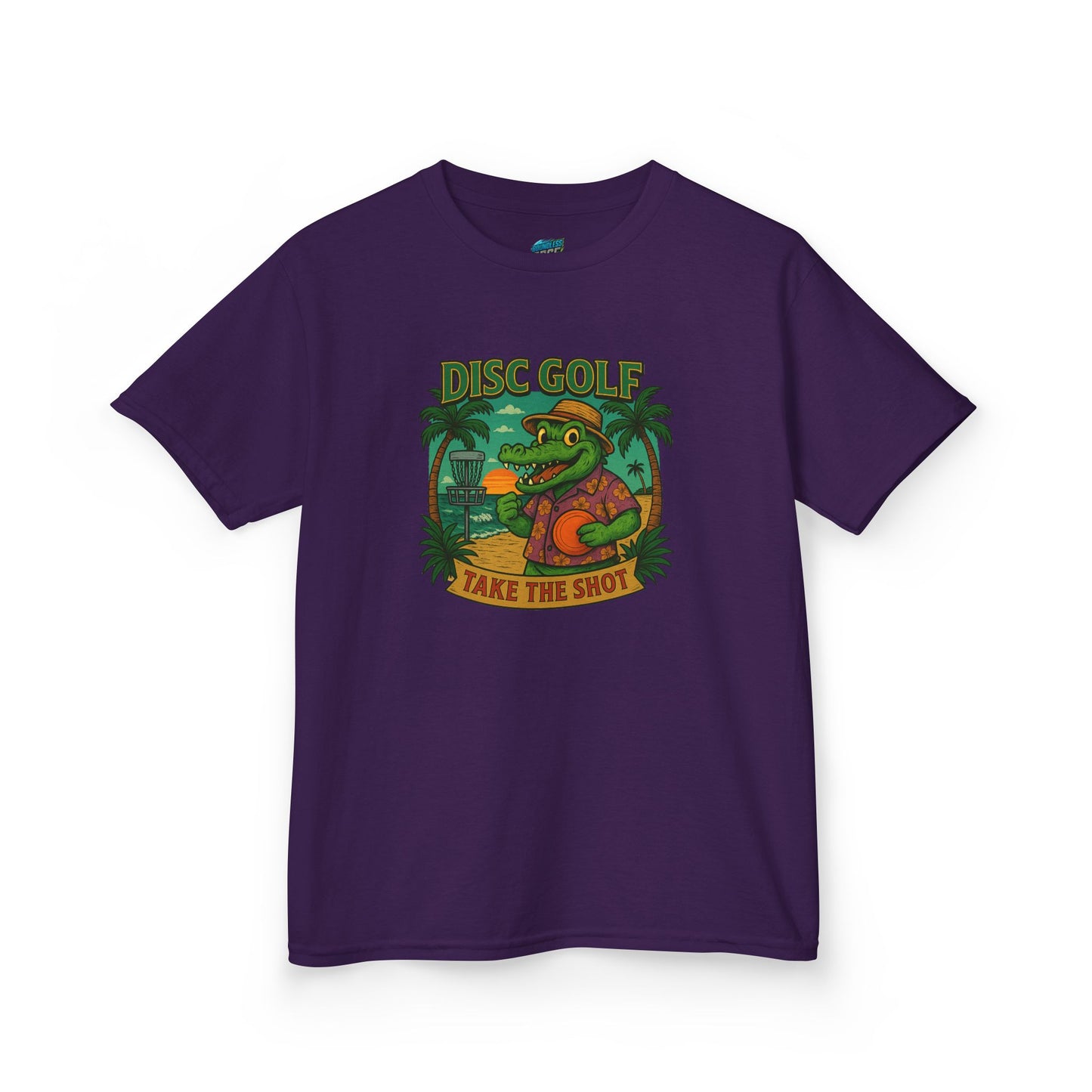 Take the Shot Disc Golf Gator Girls' Heavy Cotton T-Shirt