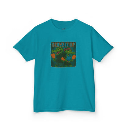Serve it up Gator Pickleball Girls' Heavy Cotton T-Shirt