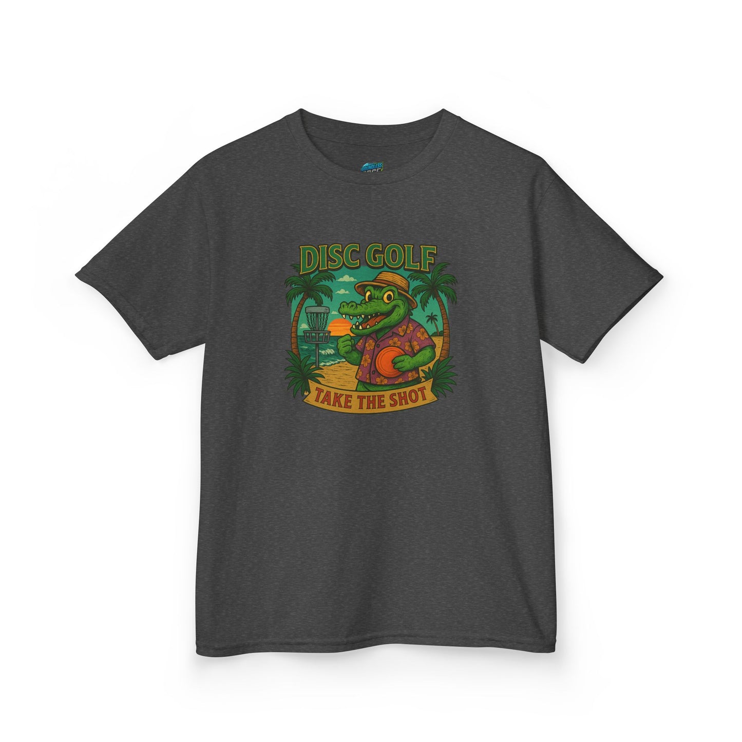 Take the Shot Disc Golf Gator Girls' Heavy Cotton T-Shirt