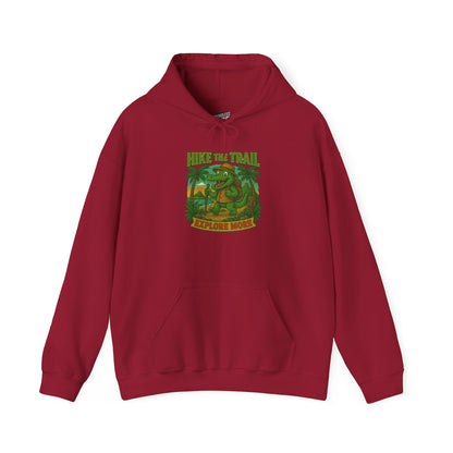Hike the Trail – Explore More Hiking Men's Basic Heavy Blend Hoodie Sweatshirt
