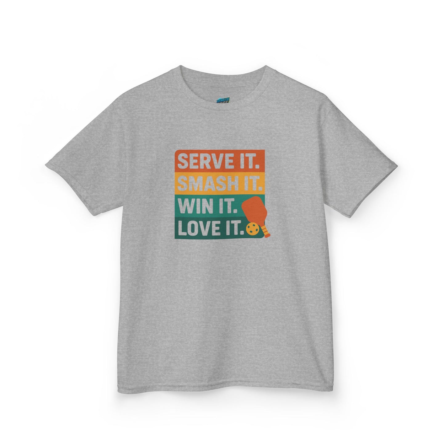 Serve it. Smash it. Win it. Love it. Classic Pickleball Girls' Heavy Cotton T-Shirt