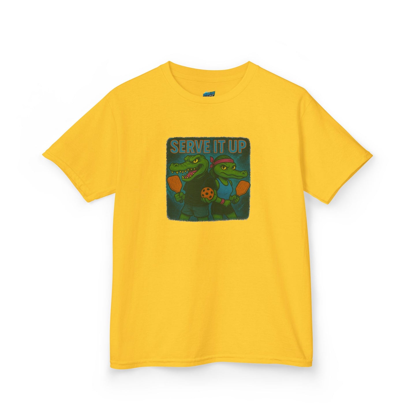 Serve it up Gator Pickleball Girls' Heavy Cotton T-Shirt