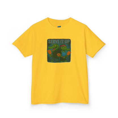 Serve it up Gator Pickleball Girls' Heavy Cotton T-Shirt