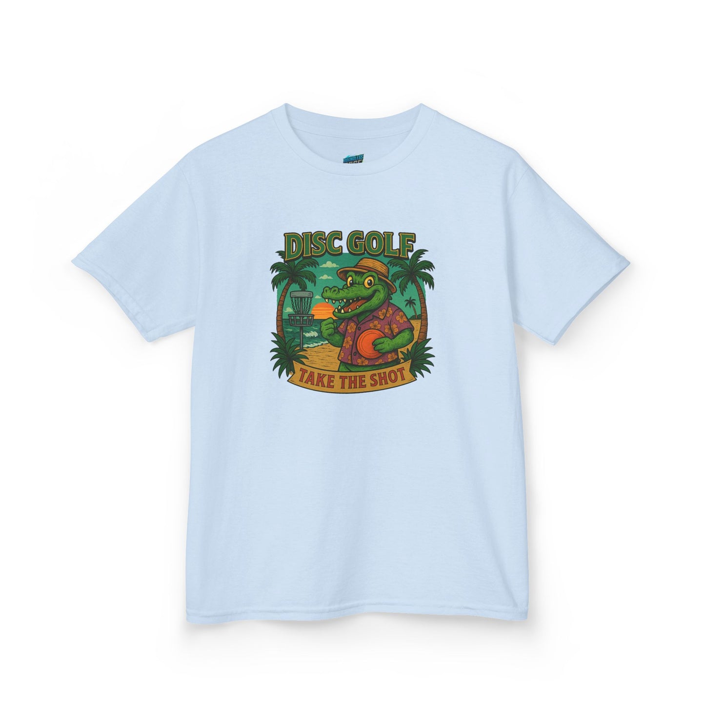 Take the Shot Disc Golf Gator Girls' Heavy Cotton T-Shirt