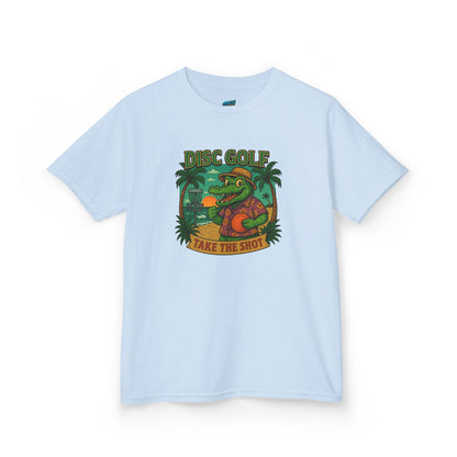 Take the Shot Disc Golf Gator Girls' Heavy Cotton T-Shirt