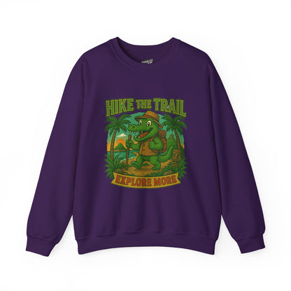Hike the Trail Explore More Hiking Men's Basic Crewneck Sweatshirt