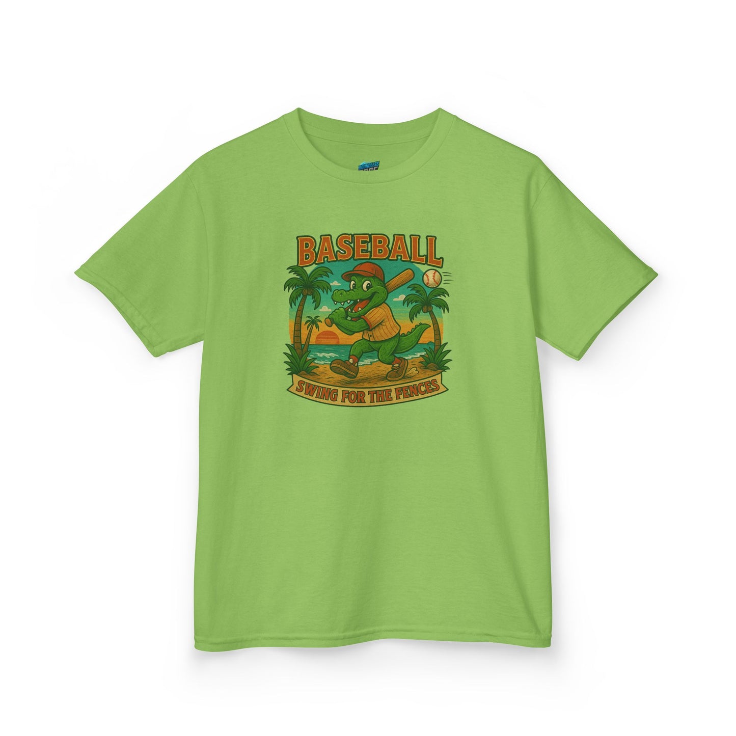 Swing for the Fences Gator Baseball Boys' Heavy Cotton T-Shirt
