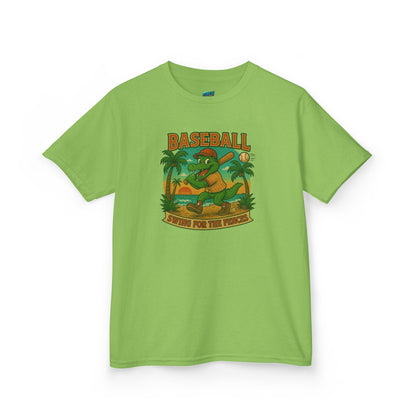 Swing for the Fences Gator Baseball Boys' Heavy Cotton T-Shirt