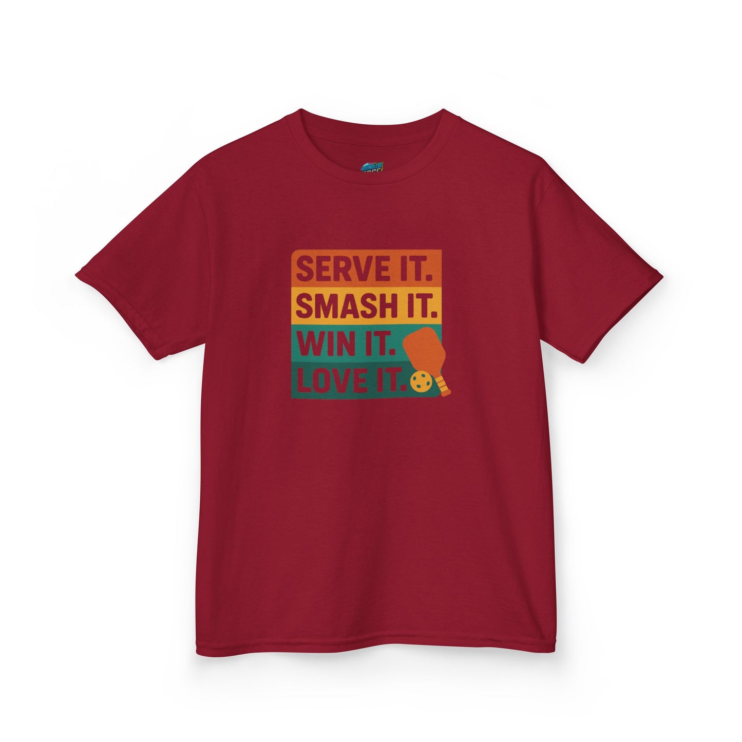 Serve it. Smash it. Win it. Love it. Classic Pickleball Girls' Heavy Cotton T-Shirt