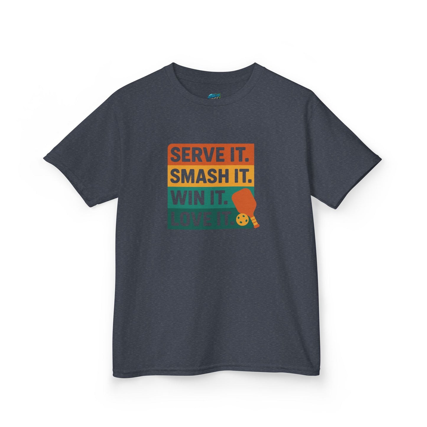 Serve it. Smash it. Win it. Love it. Classic Pickleball Girls' Heavy Cotton T-Shirt