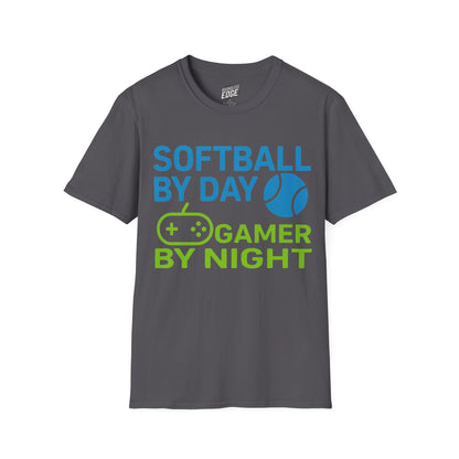 Softball by Day, Gamer by Night Women's Basic T-Shirt