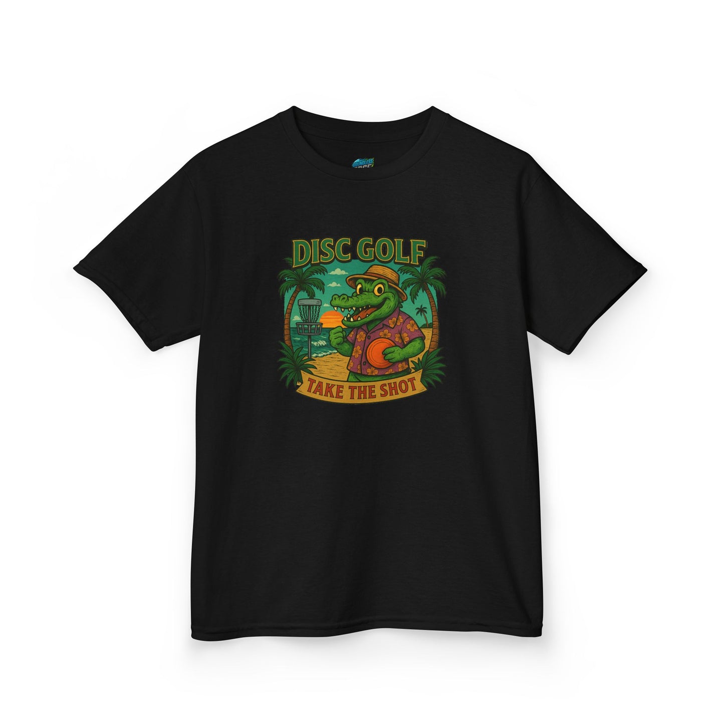 Take the Shot Disc Golf Gator Girls' Heavy Cotton T-Shirt