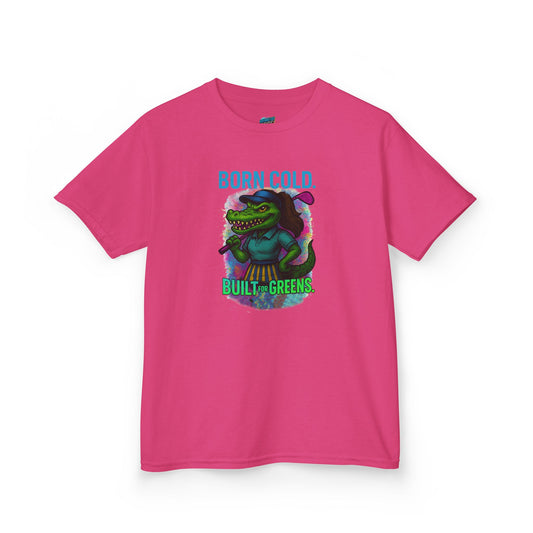 Born Cold. Built For Greens. Gator Golf Girls' Heavy Cotton T-Shirt