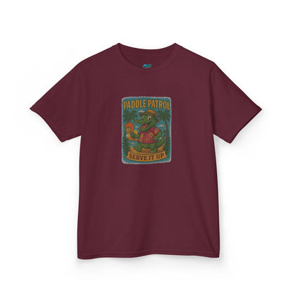 Paddle Patrol Gator Pickleball Boys' Heavy Cotton T-Shirt