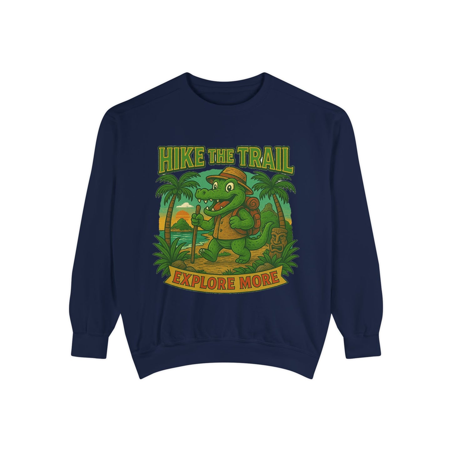Hike the Trail Explore More Hiking Men's Premium Crewneck Sweatshirt