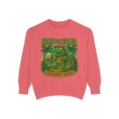 Hike the Trail Explore More Hiking Men's Premium Crewneck Sweatshirt