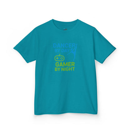 Dancer by Day, Gamer by Night Girls' Heavy Cotton T-Shirt
