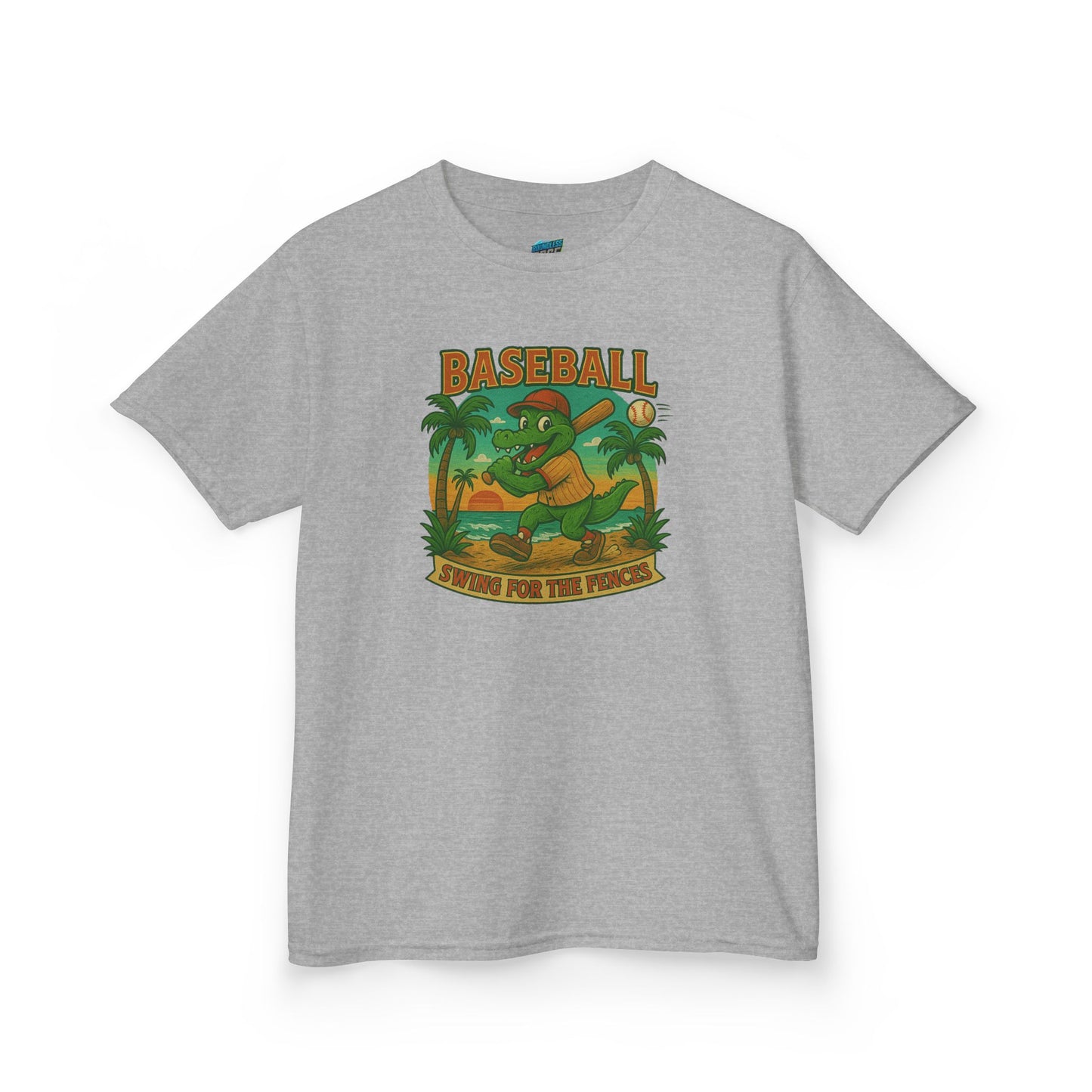 Swing for the Fences Gator Baseball Boys' Heavy Cotton T-Shirt