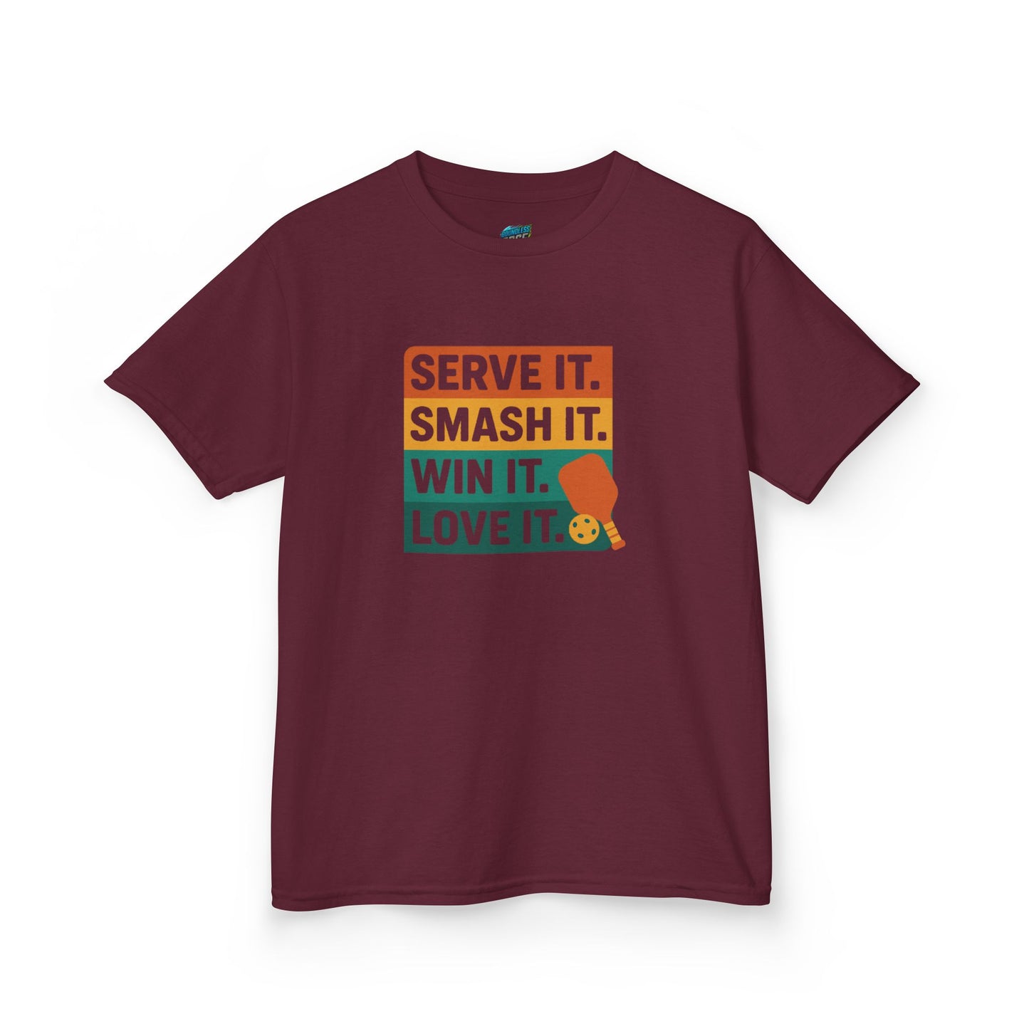 Serve it. Smash it. Win it. Love it. Classic Pickleball Girls' Heavy Cotton T-Shirt