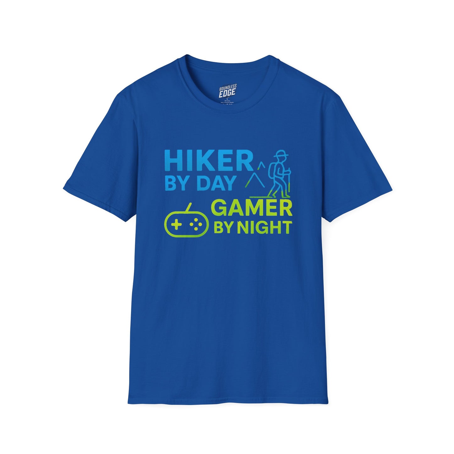 Hiker by Day, Gamer by Night Hiking Men's Basic T-Shirt