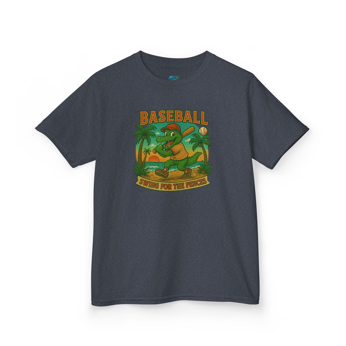 Swing for the Fences Gator Baseball Boys' Heavy Cotton T-Shirt