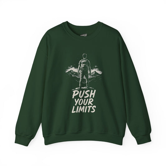 Summit Edition Push Your Limits Hiking Men's Basic Crewneck Sweatshirt