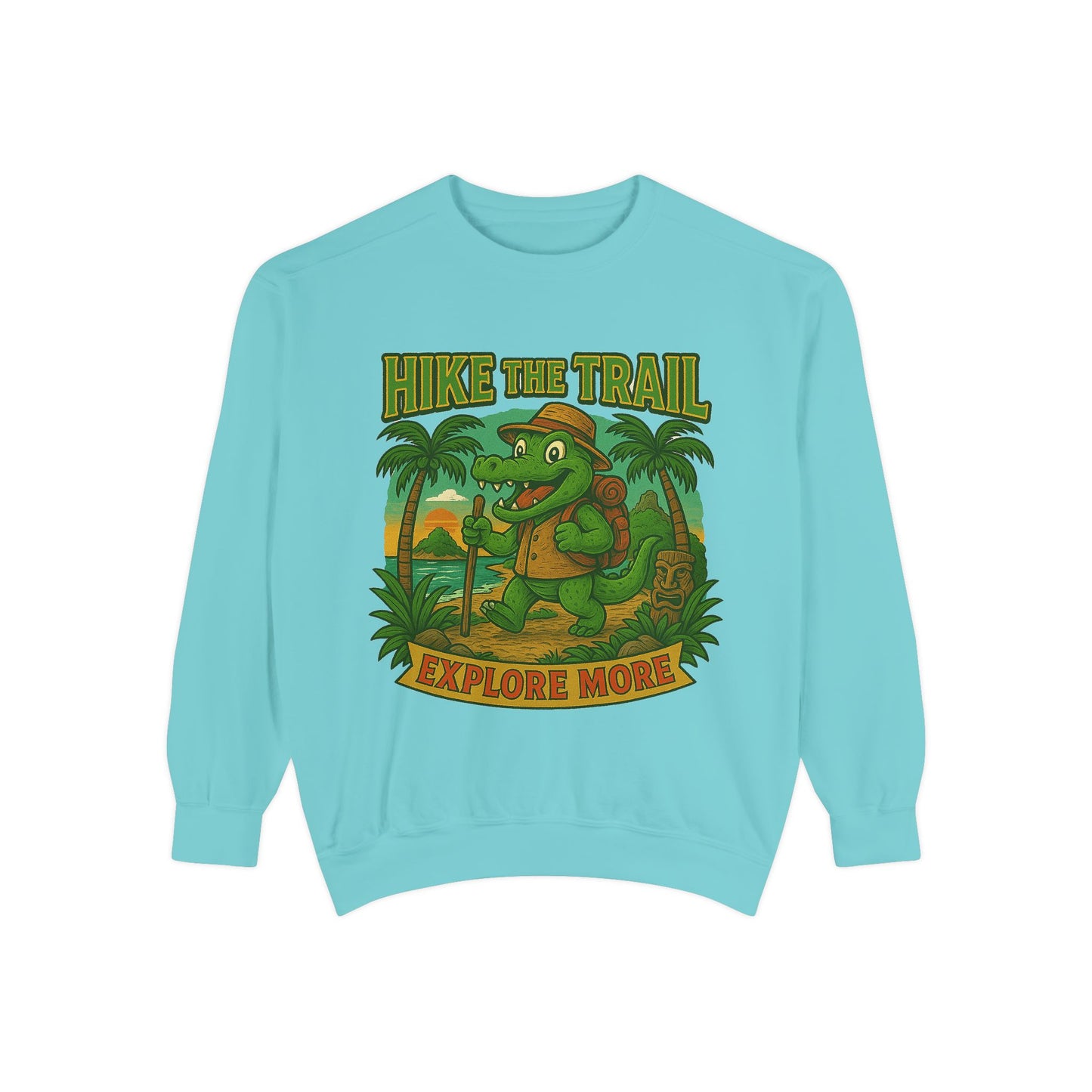 Hike the Trail Explore More Hiking Men's Premium Crewneck Sweatshirt
