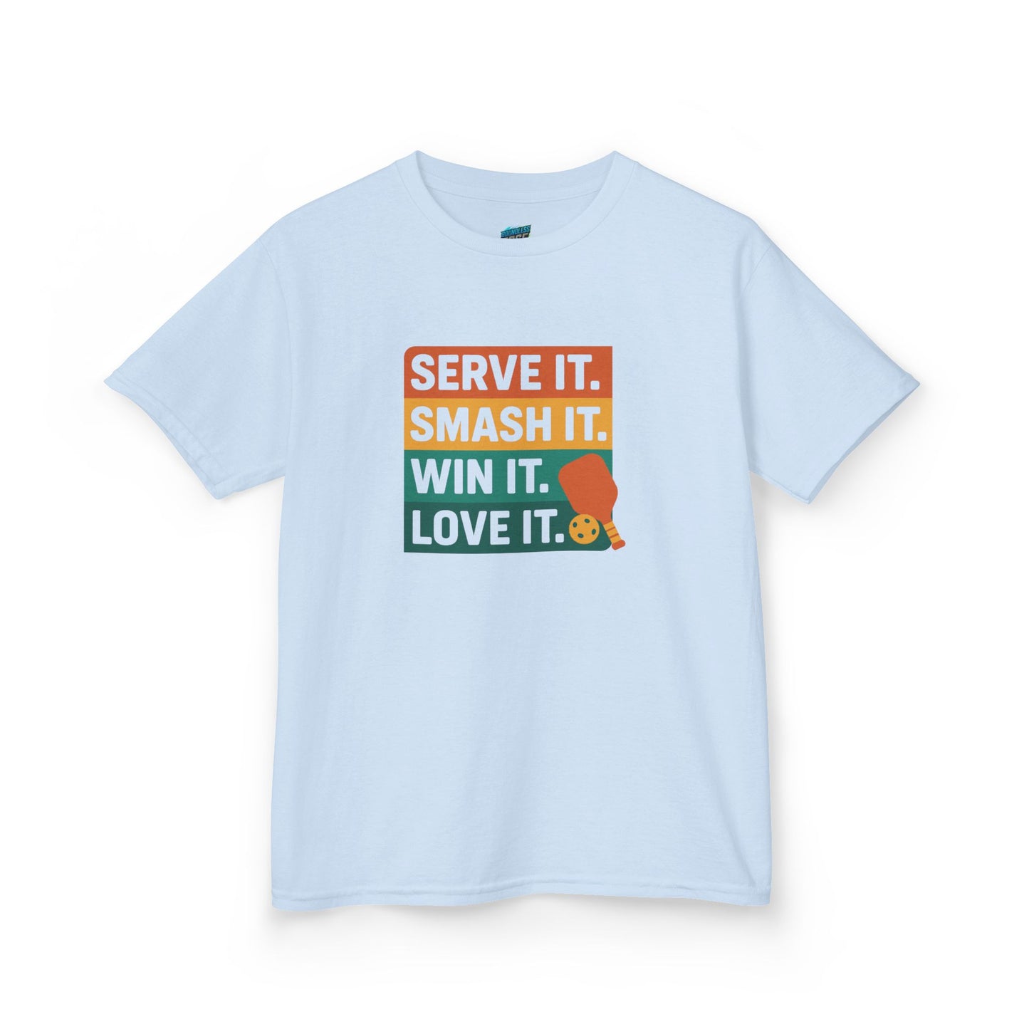 Serve it. Smash it. Win it. Love it. Classic Pickleball Girls' Heavy Cotton T-Shirt
