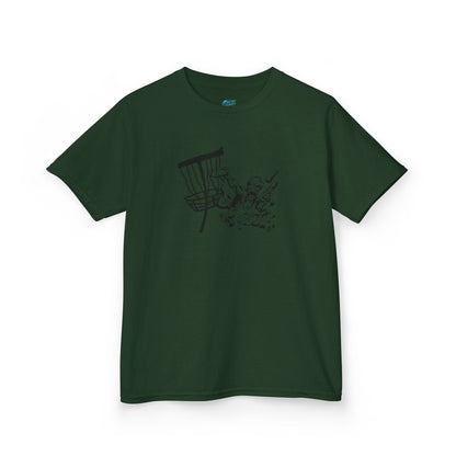 Putting Zombie Disc Golf Boys' Heavy Cotton T-Shirt