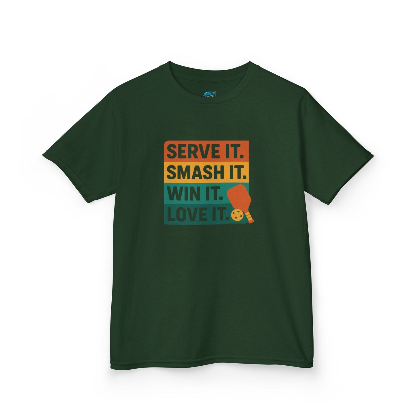 Serve it. Smash it. Win it. Love it. Classic Pickleball Girls' Heavy Cotton T-Shirt