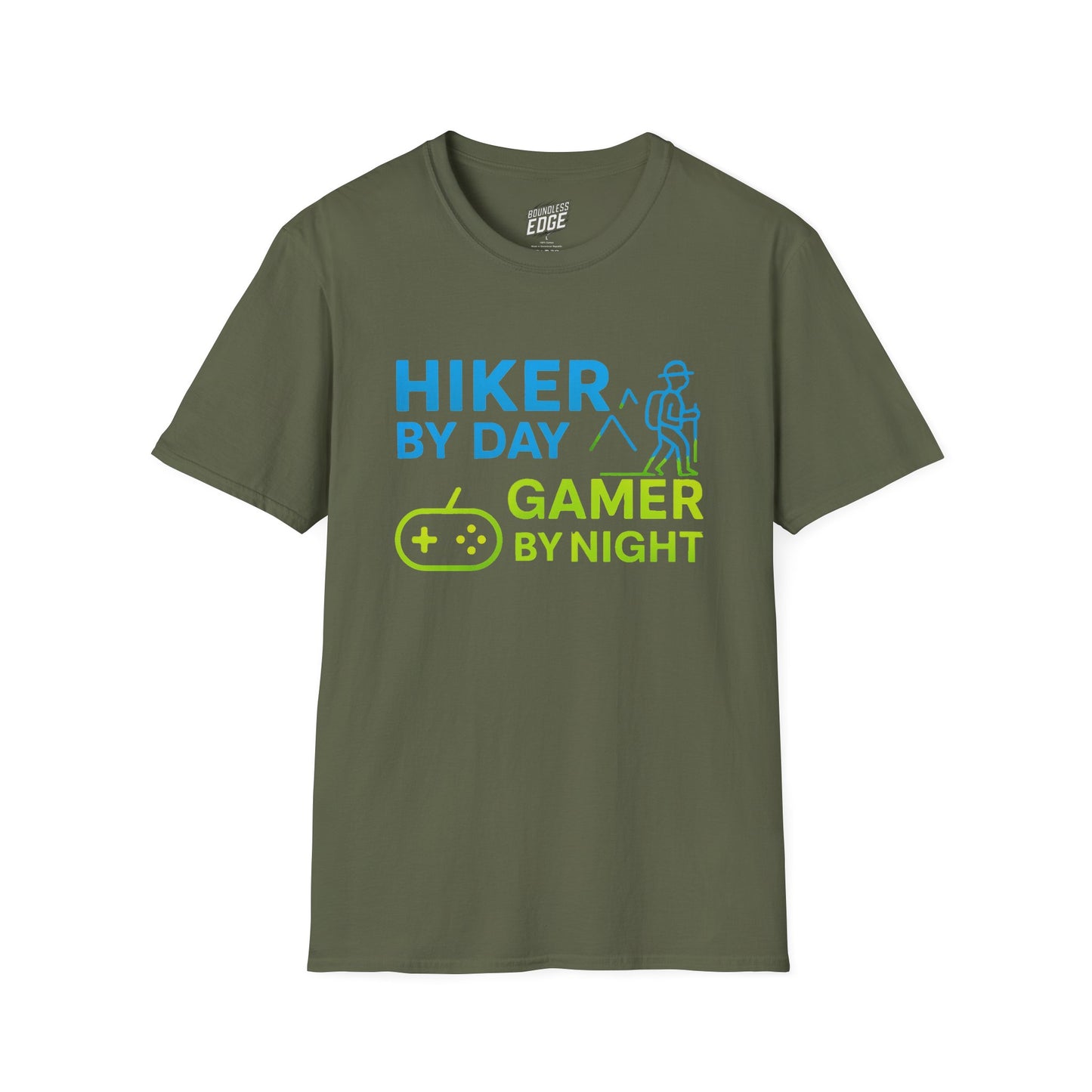 Hiker by Day, Gamer by Night Hiking Men's Basic T-Shirt
