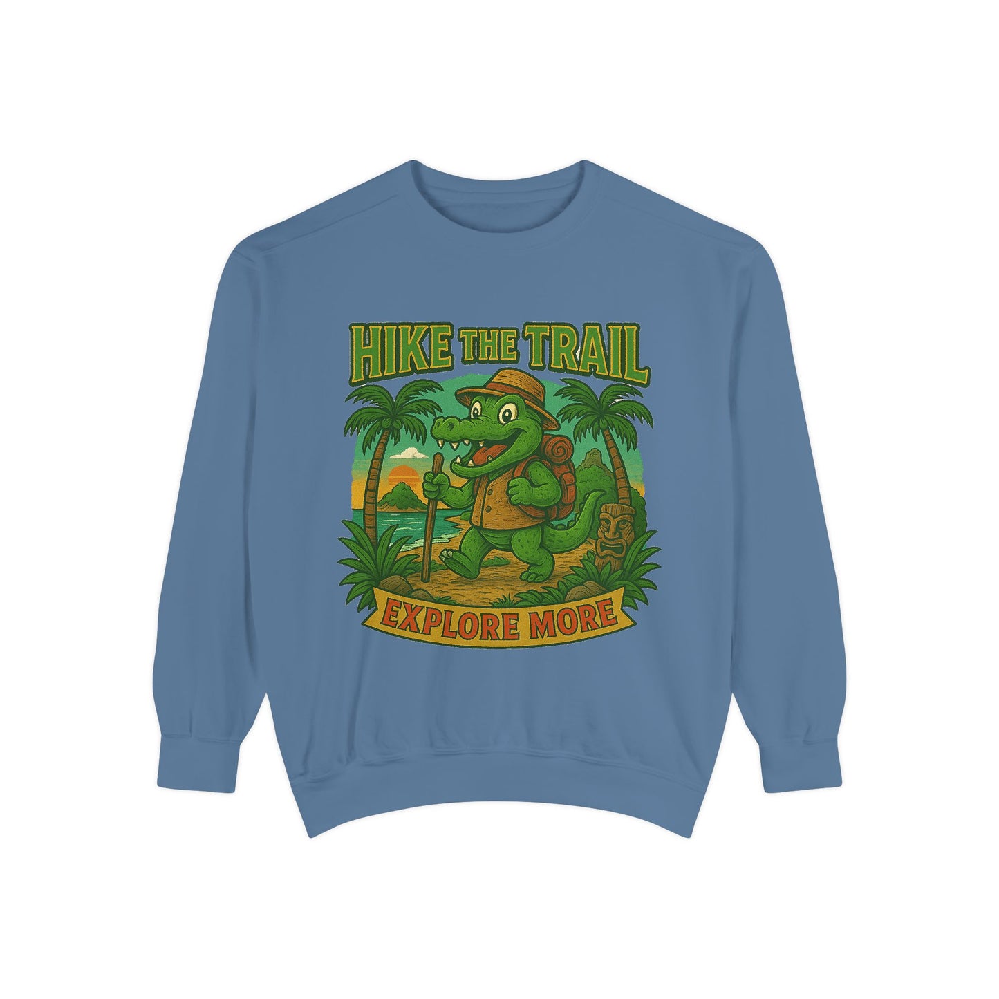 Hike the Trail Explore More Hiking Men's Premium Crewneck Sweatshirt