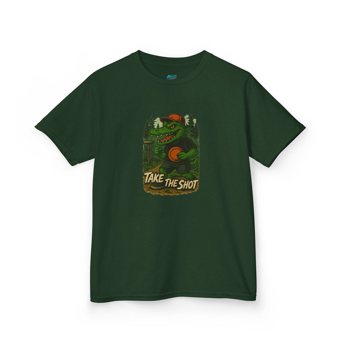 Take the Shot Disc Golf Edgy Gator Boys' Heavy Cotton T-Shirt