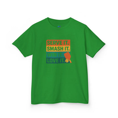 Serve it. Smash it. Win it. Love it. Classic Pickleball Girls' Heavy Cotton T-Shirt