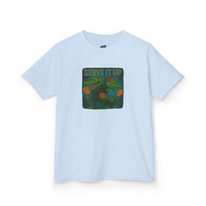 Serve it up Gator Pickleball Girls' Heavy Cotton T-Shirt