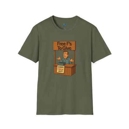 Fresh out of F's to Give Humor Men's Basic T-Shirt
